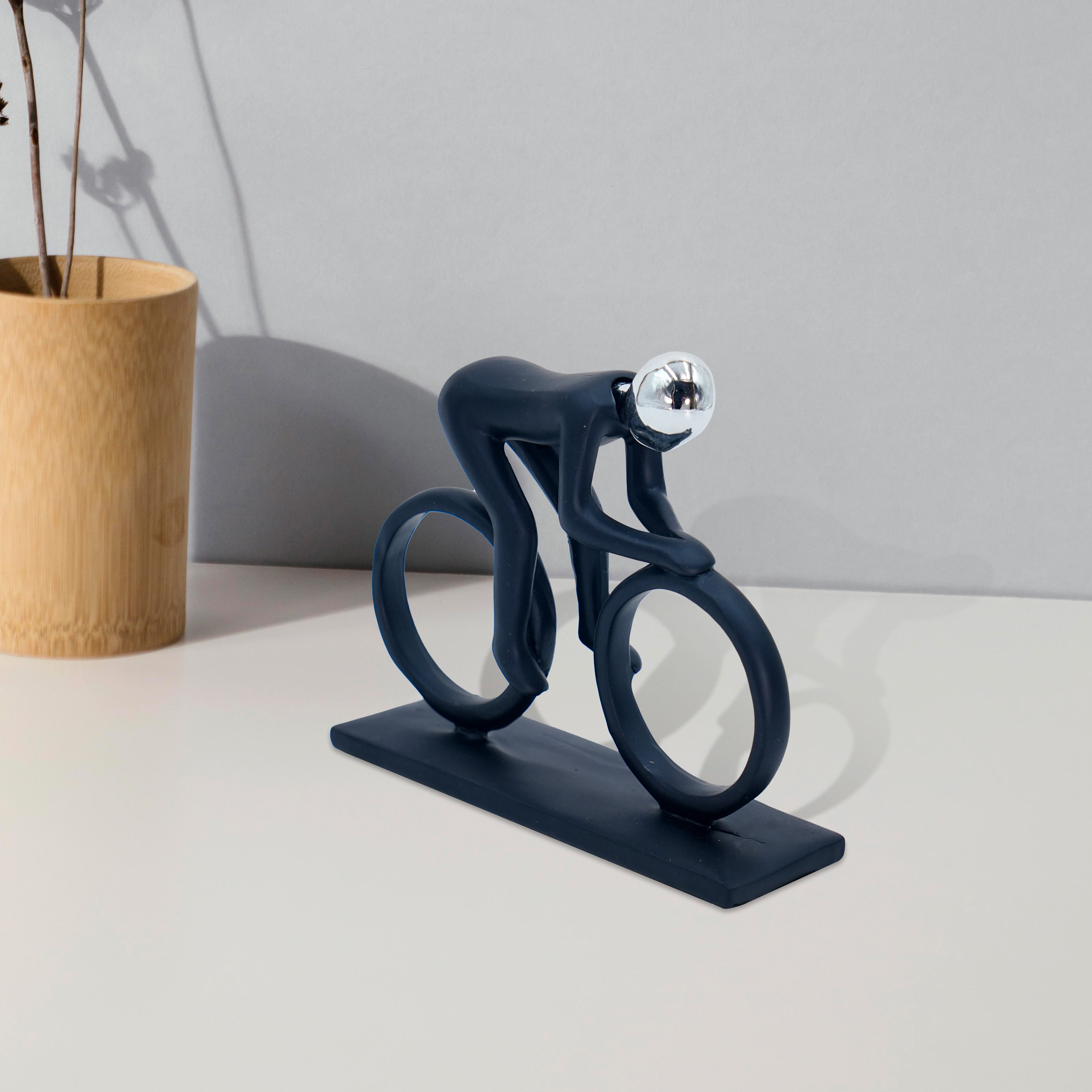 Cyclist Ornament Riding Man Sculpture