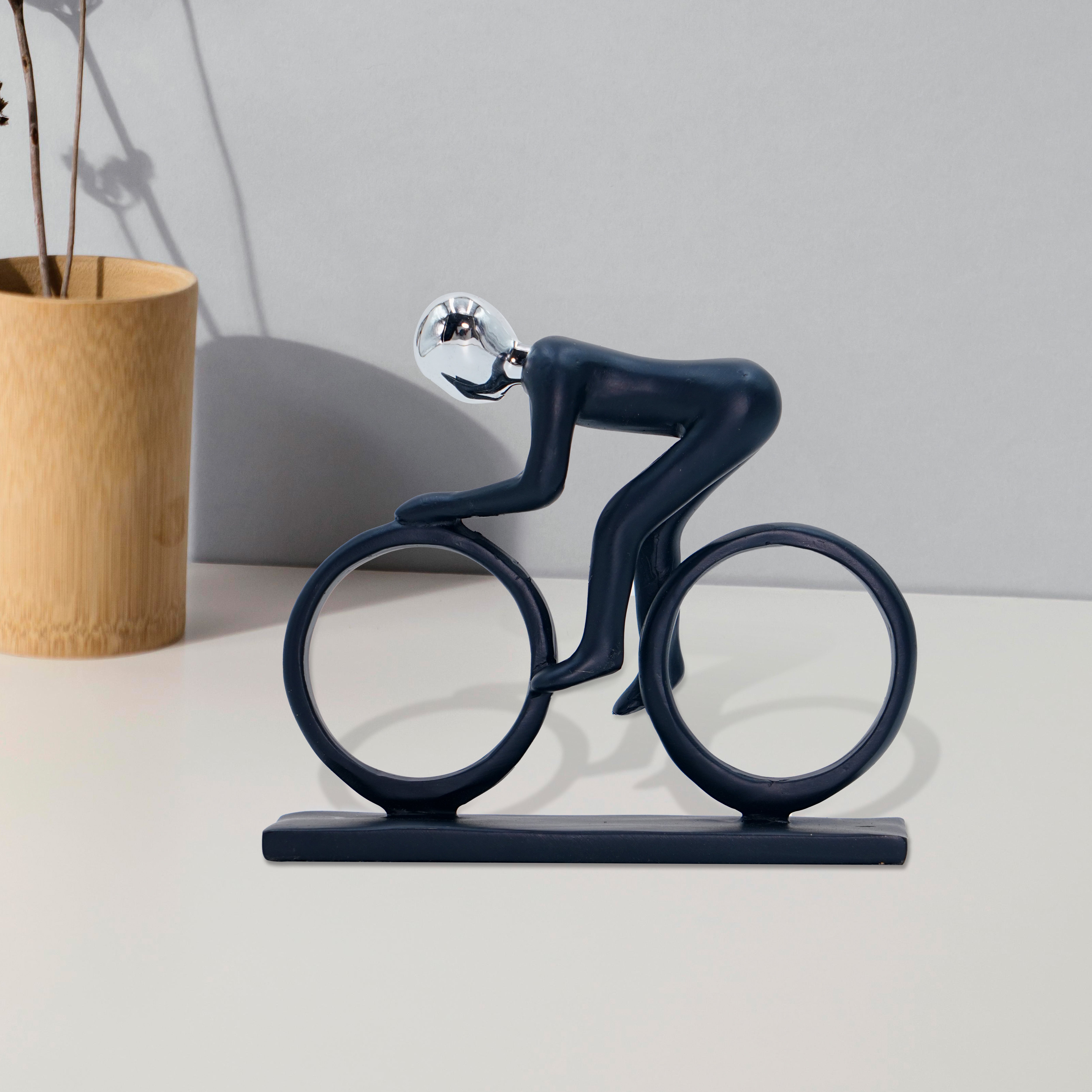 Cyclist Ornament Riding Man Sculpture