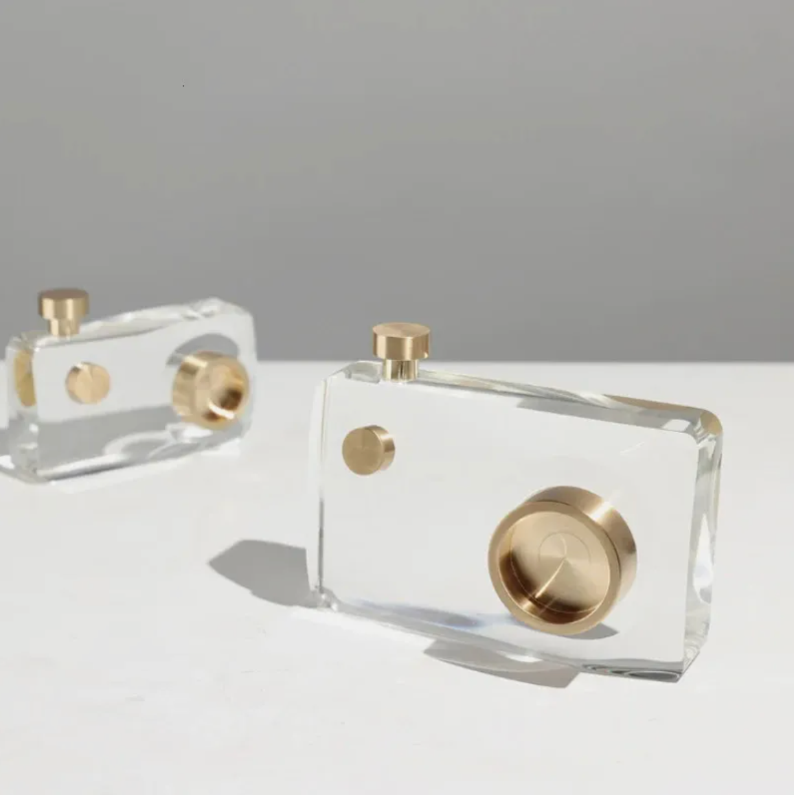 Premium Glass Camera Decor