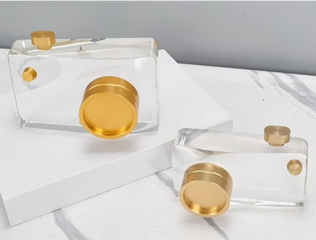 Premium Glass Camera Decor